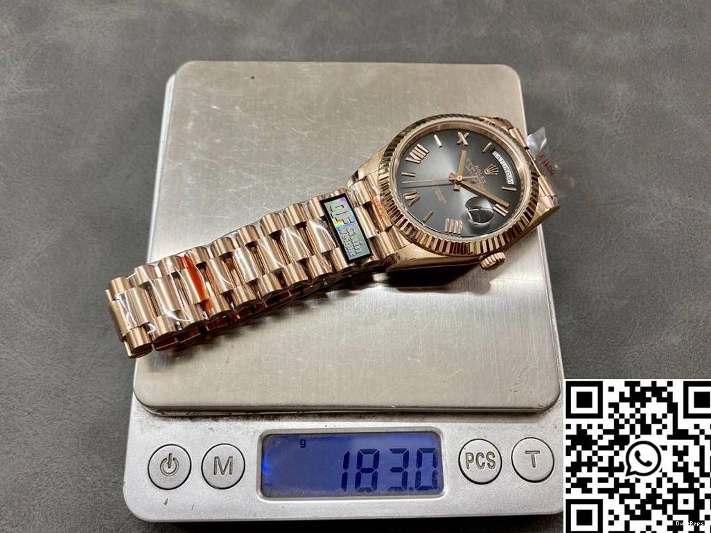 228235-0055 Day QF Steel Dial v5 Tungsten Rolex Date Factory Grey 0317